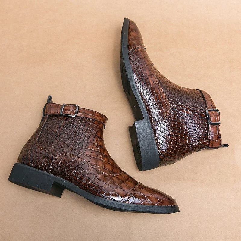 Baron | Buckled Orthopedic Leather Boots